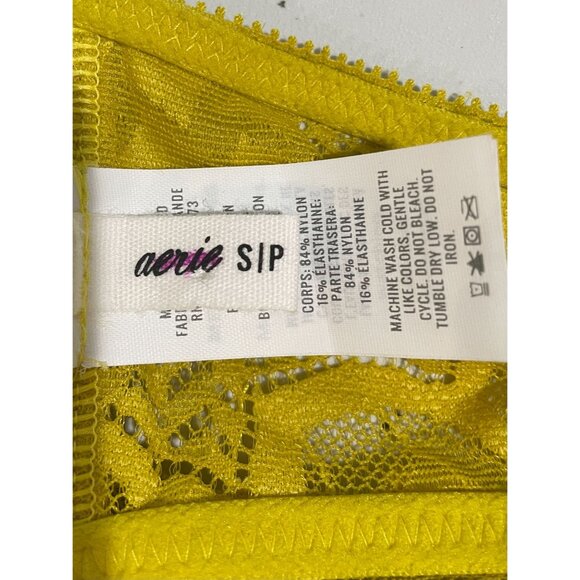 Aerie Yellow Lace Bralette With Adjustable Straps Size S - Picture 5 of 8